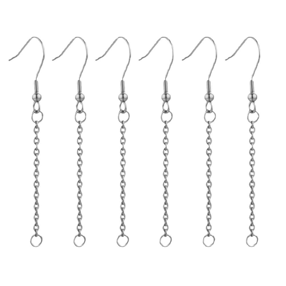Apprêts De Boucles D'Oreilles En Acier Inoxydable Massif Couleur Or Image2