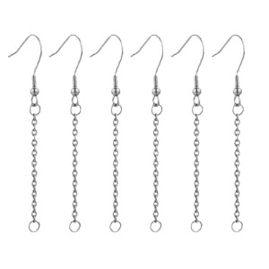 Apprêts De Boucles D'Oreilles En Acier Inoxydable Massif Couleur Or h5 Image2