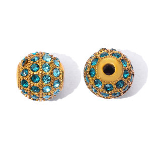 Perles D'Espacement En Acier Inoxydable Étanches Couleur Or Avec Strass, Série Simple h5 Image2