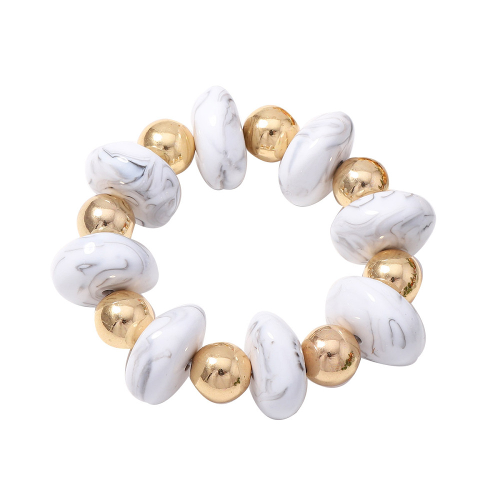 Bracelets De Perles Pour Femmes, Collection Romantique, Élégants, De Forme Irrégulière Et De Couleurs Assorties, En Résine. 