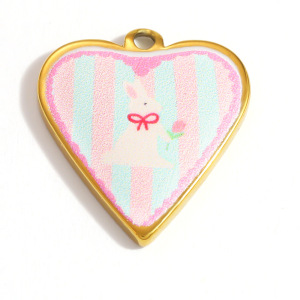 Pendentifs Pour Femmes En Acier Inoxydable Étanche, Forme Cœur, Rectangle Ou Ellipse, Collection Romantique À Faire Soi-Même h5 Image3