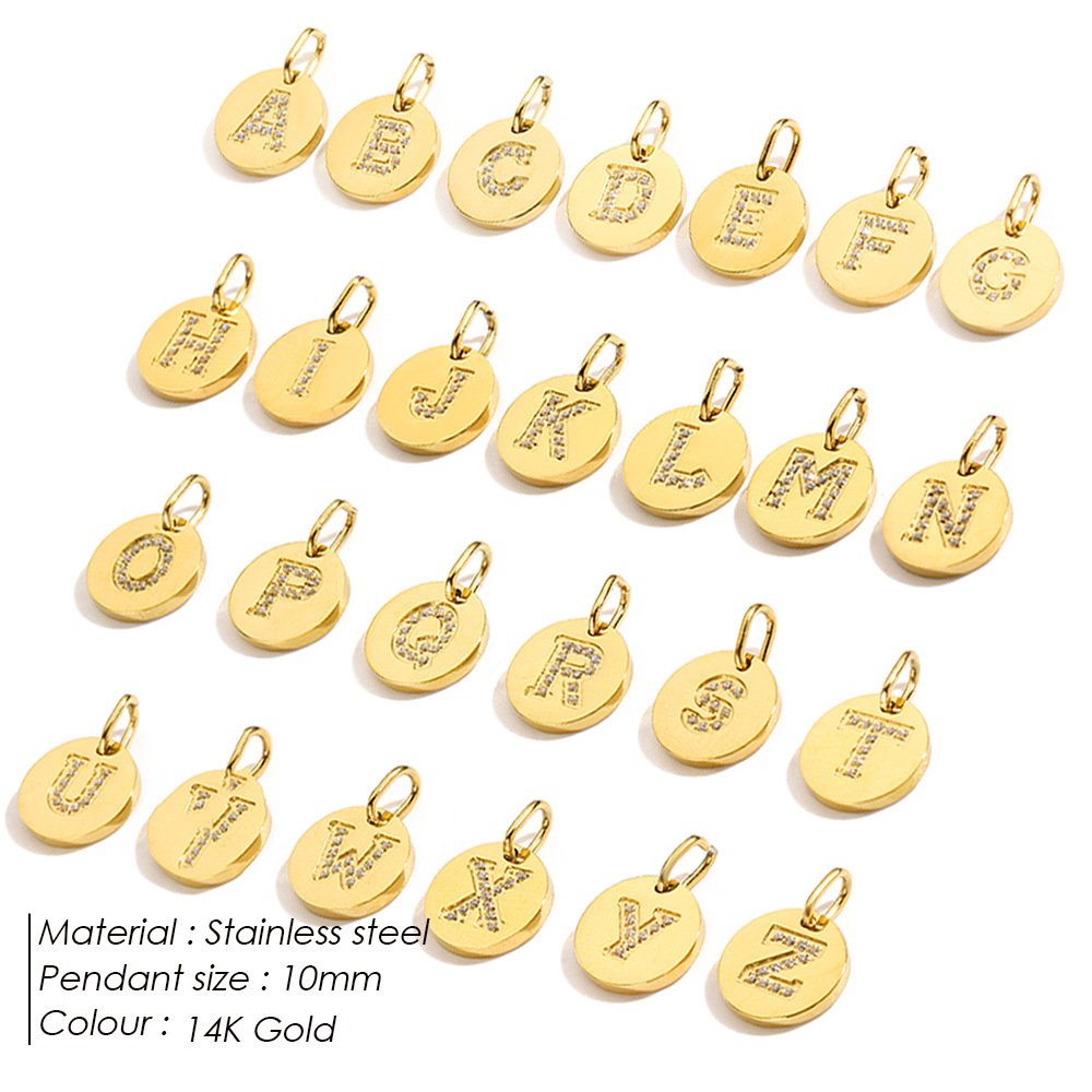 Pendentifs Femme Simple Series Diy En Acier Inoxydable Étanche Couleur Or h5Image2