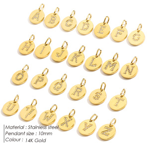 Pendentifs Femme Simple Series Diy En Acier Inoxydable Étanche Couleur Or h5 Image2