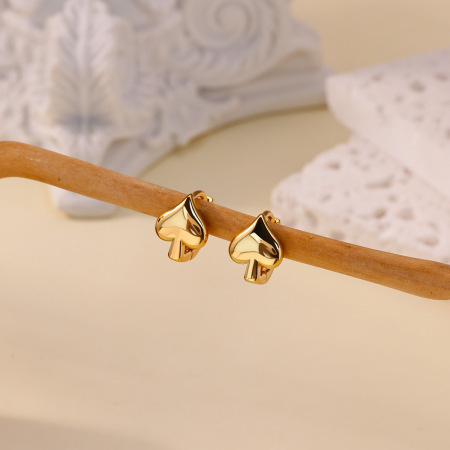 Boucles d'oreilles créoles pour femmes, collection Luxueuse, forme simple et irrégulière, couleur cuivre doré 2