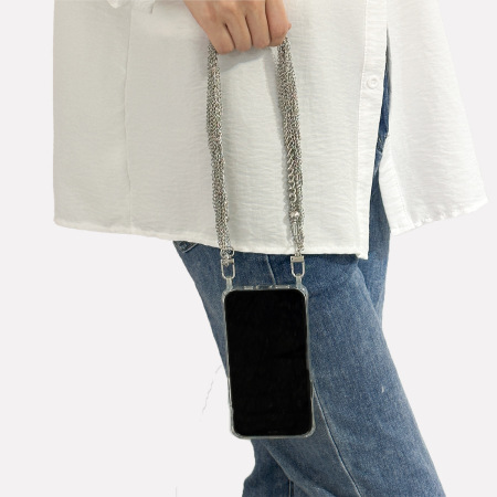 Chaîne de téléphone en cuivre à pompon style punk, série simple 2