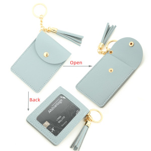 Portefeuilles Et Porte-Cartes Carrés Pour Femmes, Style Décontracté, Couleur Unie, En Pu Avec Pompon h5 Image3