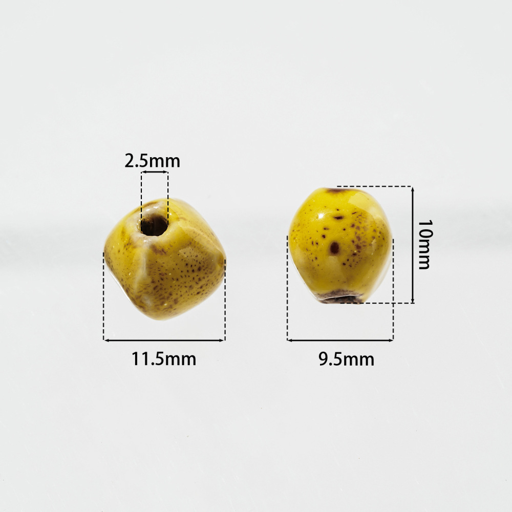 Perles En Céramique À Dégradé De Couleurs Et De Forme Irrégulière, Série Simple À Faire Soi-Même Image5