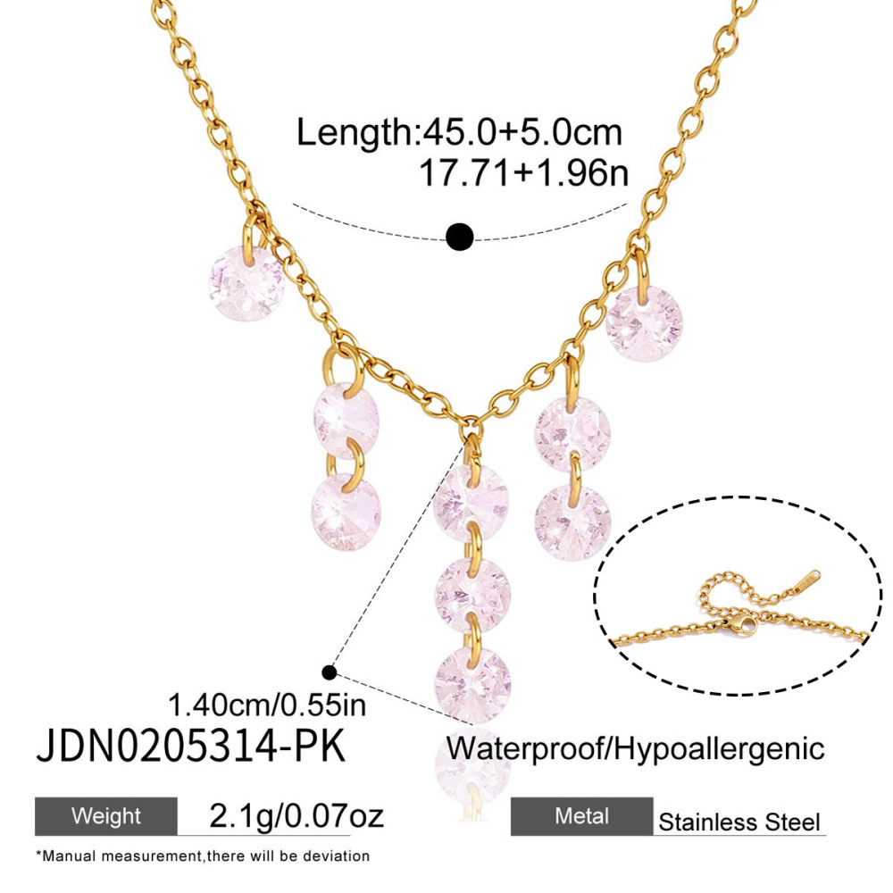 Colliers Pendentifs Pour Femmes, Série Luxueuse, Élégants, À Pompons Et Perles, En Acier Inoxydable Étanche, Couleur Or