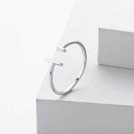 Bagues pour femmes en argent sterling 925 de forme irrégulière, collection Simple Series, couleur argent. 2