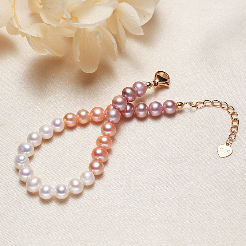 Bracelet De Perles D'Eau Douce Couleur Or Pour Femme, Collection Simple Series Daily Beads Image4