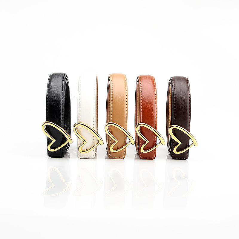 Ceinture En Cuir Pu Unie Simple Series Daily Heart Image2