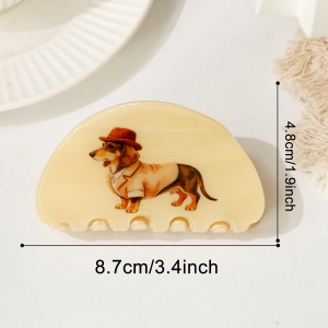 Collection Simple Animal Mignon Teckel Couleur Unie Cheveux Et Griffes En Pvc h5 