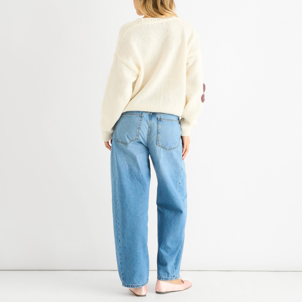 Haut Minimaliste Du Quotidien Avec Cardigan En Maille À Petits Motifs Floraux 3D Éclatants Image3