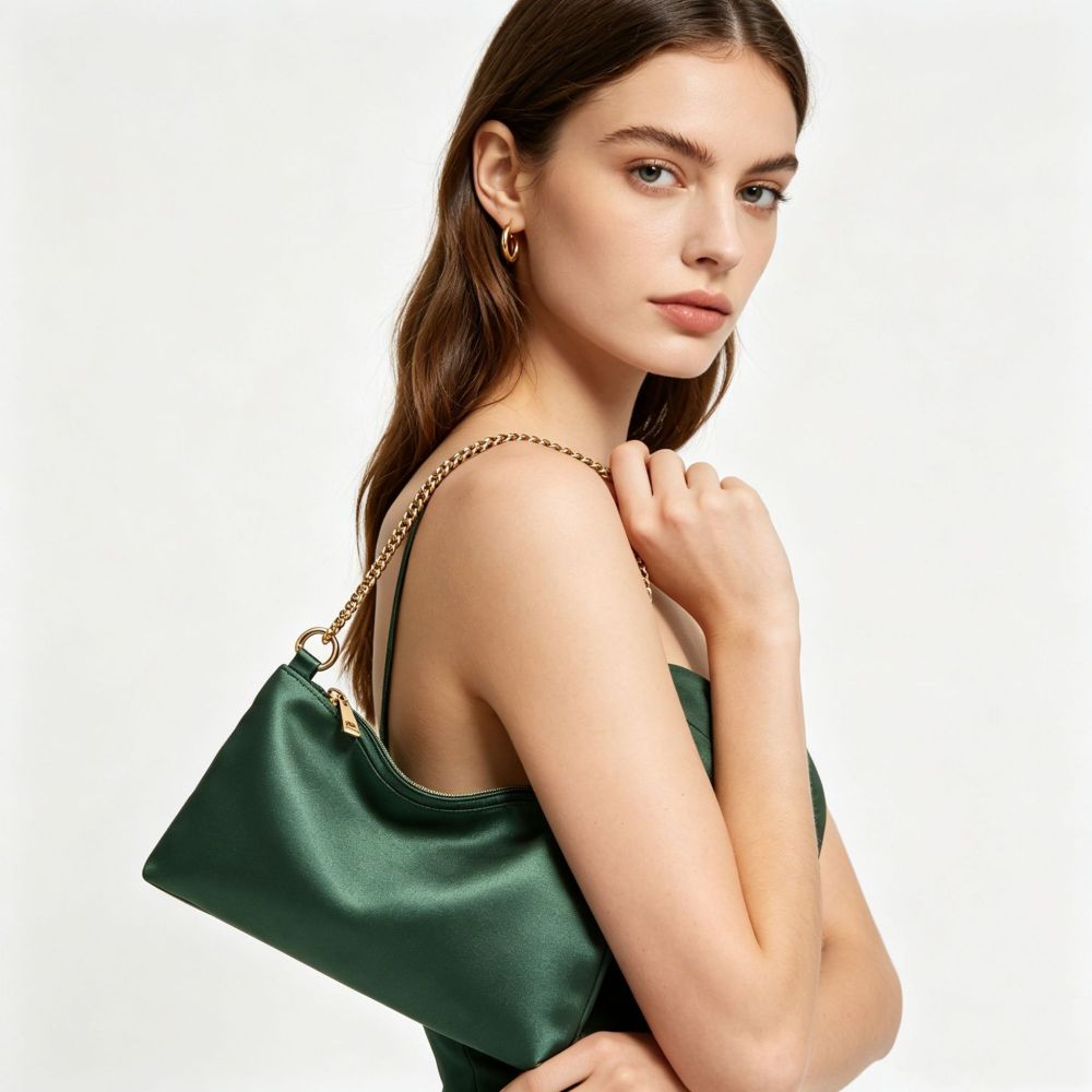 Sacs À Bandoulière Carrés Pour Femmes, Style Minimaliste, Finitions Métalliques, Couleur Unie, En Polyester