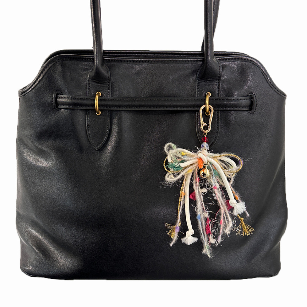Breloques De Sac En Corde Tressée De Couleur Assortie, Nœud Papillon Décontracté, Série Simple, Noël h5Image3