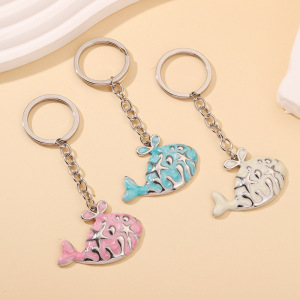 Porte-Clés En Alliage Représentant Un Poisson Mignon Et Mignon, Style Océanique, De La Série Simple. h5 Image3