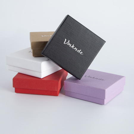 Boîtes à bijoux en papier de couleur unie