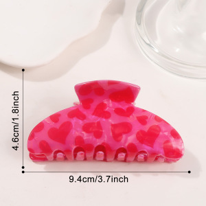 Pinces À Cheveux En Pvc Couleur Unie Sweet Heart De La Série Romantic h5