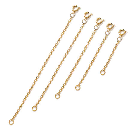 Chaîne en acier inoxydable étanche couleur or, apprêts pour bijoux 2