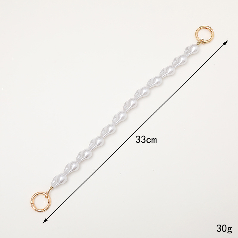 Chaîne Pour Téléphone Et Sac En Acrylique, Perles Unies, Forme Irrégulière Élégante Et Simple, Collection Simple Series. h5Image3