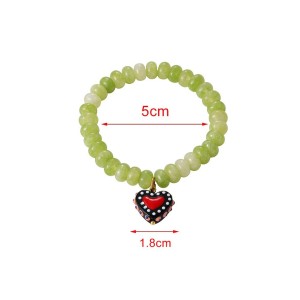 Bracelets À Breloques Pour Femmes, Collection Romantique, Avec Perles En Forme De Cœur Et Pierres Naturelles h5 Image4