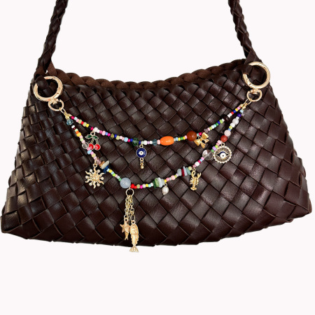 Collection Luxueuse, Décontractée, Motifs Œil du Diable, Animal, Soleil, Style Océanique, Couleurs Mixtes, Cerise, Coquillage, Poisson, Étoile de Mer, Breloques en Résine pour Sac