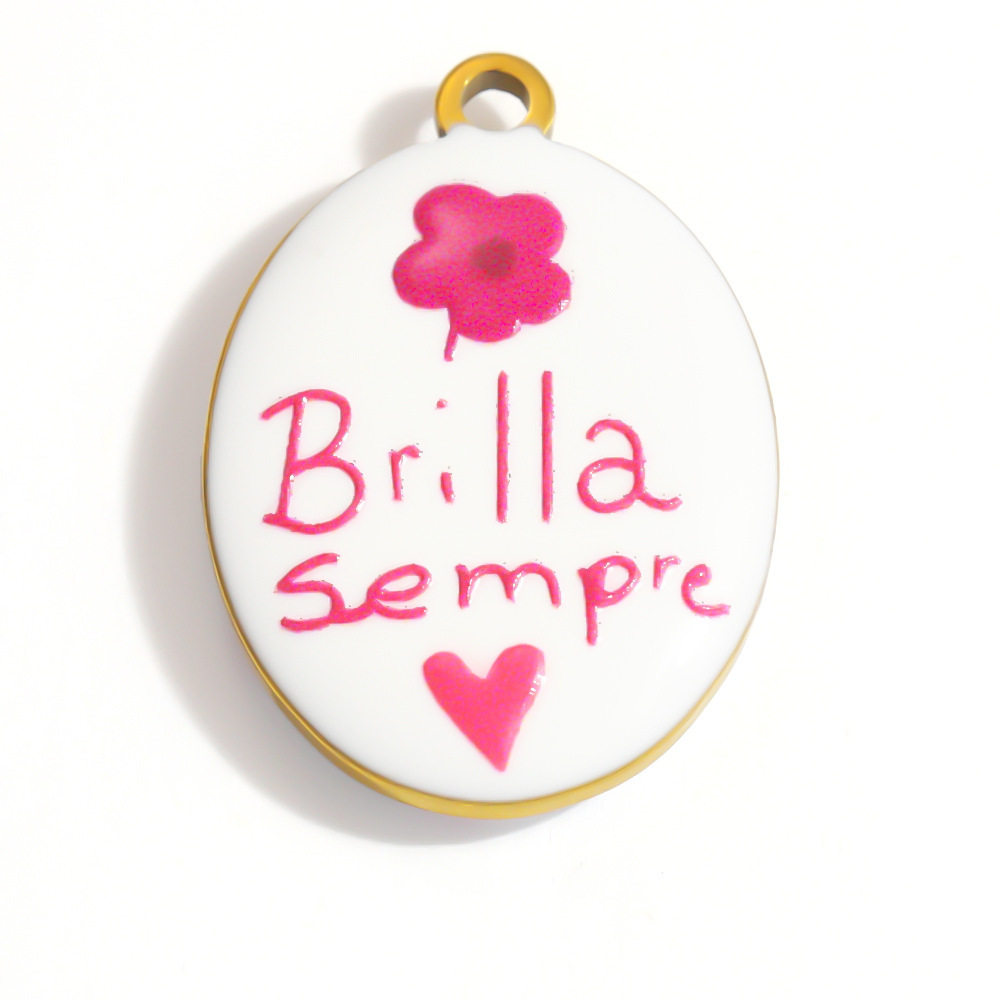 Pendentifs Pour Femmes En Acier Inoxydable Étanche, Forme Cœur, Rectangle Ou Ellipse, Collection Romantique À Faire Soi-Même Image4