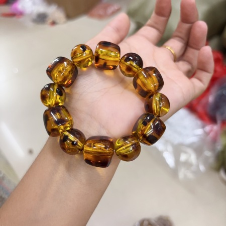 Bracelets en résine à motif léopard rétro pour femmes