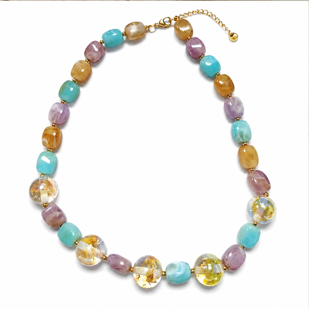 Colliers À Perles En Acier Inoxydable Imperméables, Collection Romantique Sweet Flower Chain Image5