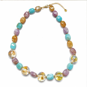 Colliers À Perles En Acier Inoxydable Imperméables, Collection Romantique Sweet Flower Chain h5 Image5