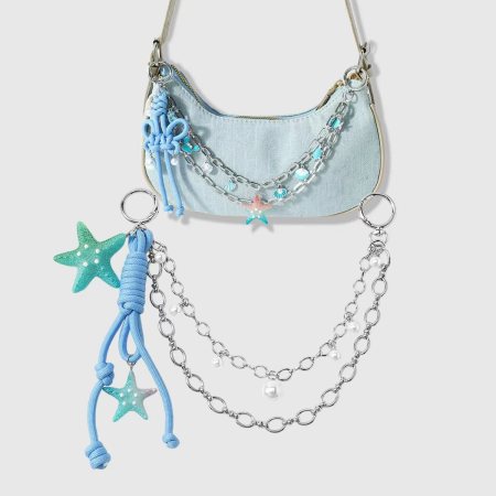 Breloques de sac en alliage coquillage, série simple, pour quotidien