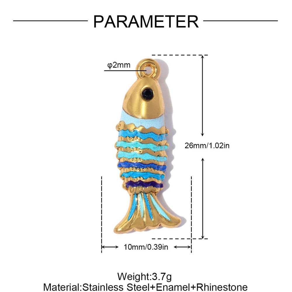Pendentifs Femme Romantiques En Acier Inoxydable, Couleur Or, Motif Poisson Et Étoile De Mer, À Faire Soi-Même
