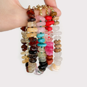 Bracelets De Perles Ethniques Bohèmes En Perles, Pierres Naturelles Et Cristaux Pour Femmes h5 Image4