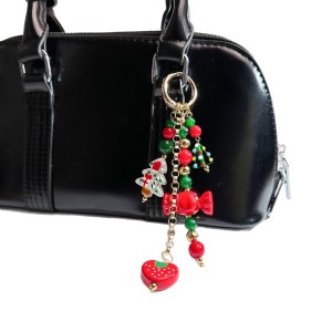 Collection Luxueuse, Collection Décontractée, Perles À Pompon En Résine De Couleurs Assorties, Breloques Pour Sacs À Main En Résine Alimentaire, Motifs Cœur Et Pompons De Noël, Couleurs Assorties h5 Image3