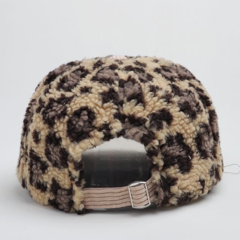 Casquette De Baseball Rétro En Velours Côtelé À Imprimé Léopard Simple Series Image3