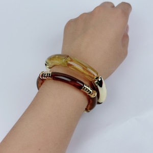 Ensembles De Bracelets Pour Femmes En Résine À Dégradé De Couleurs Rétro Ccb h5 Image4