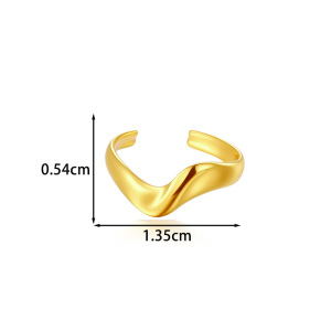 Boucles D'Oreilles Manchette Pour Femmes, En Acier Inoxydable, Couleur Or, Motif Coquillage Et Cœur, Collection Simple Series h5 Image2
