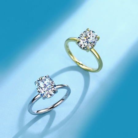 Bagues pour femmes en argent sterling 925, couleur or, serties de moissanite de forme irrégulière, élégantes et luxueuses. 2