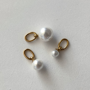 Série Simple Diy Cercle Acier Inoxydable Imperméable Perles Artificielles Couleur Or Perles De Perles Artificielles Douces h5 Image3