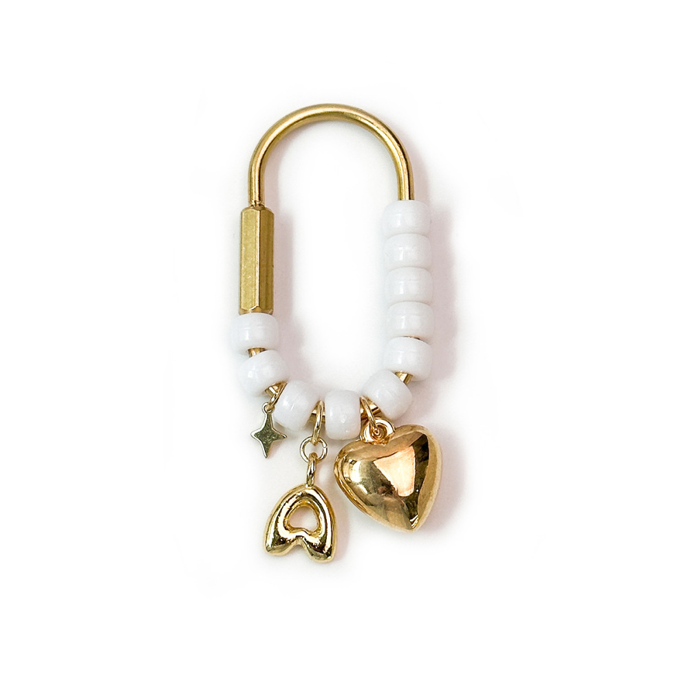 Perles En Résine En Forme De Cœur Avec Lettre Quotidienne - Collection Simple Image2