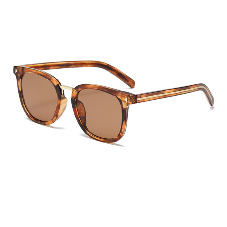 Lunettes de soleil unisexes Simple Series Daily Solid Color à imprimé léopard dégradé
