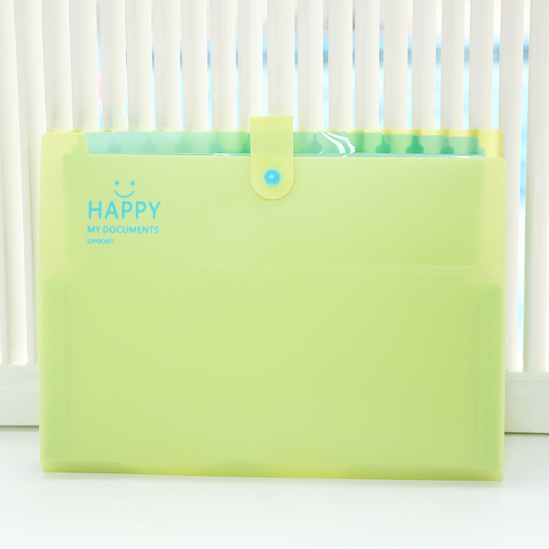 Classeurs Et Pochettes À Lettres Quotidiennes Simple Series Pp De Couleurs Assorties Avec Visage Souriant 