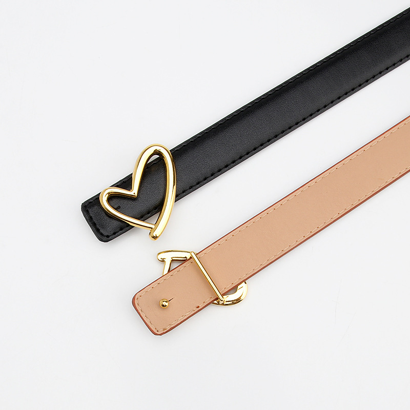 Ceinture En Cuir Pu Unie Simple Series Daily Heart Image3