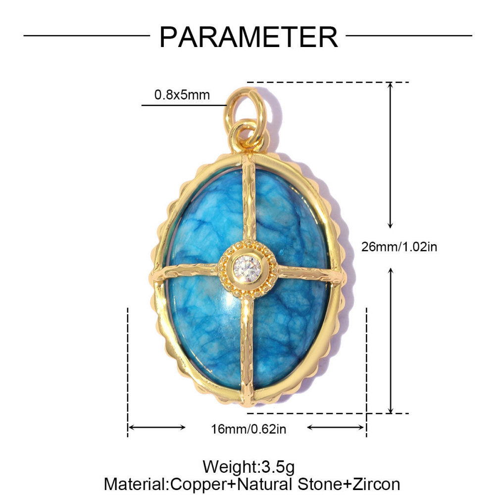 Pendentifs Pour Femmes, Collection Ethnique Bohème, Motif Floral, Pierres Naturelles, Cuivre Et Zircon 