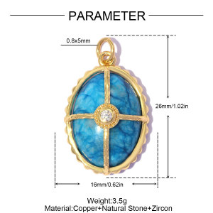 Pendentifs Pour Femmes, Collection Ethnique Bohème, Motif Floral, Pierres Naturelles, Cuivre Et Zircon h5 