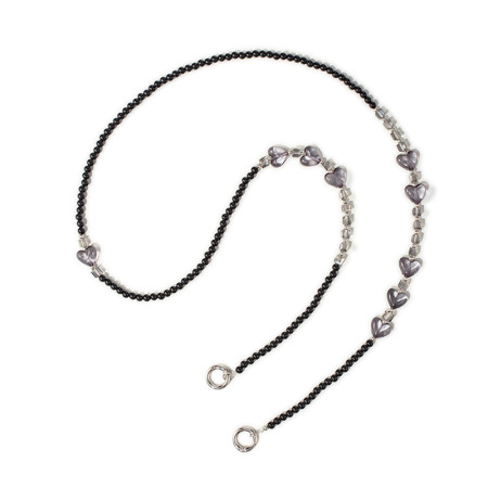 Série Simple, décontractée, nœud en forme de cœur, perles de couleur unie, bandoulière en ABS 2