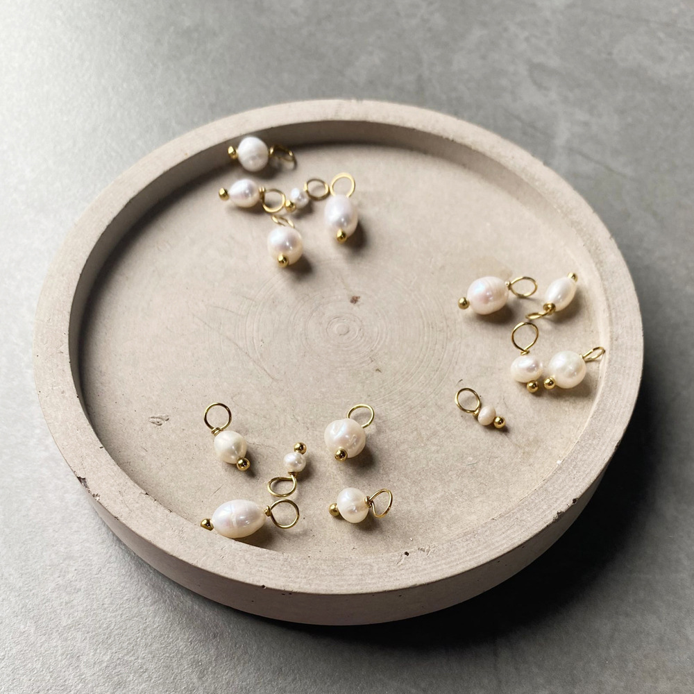 Perles D'Eau Douce En Acier Inoxydable Doré, Forme Irrégulière, À Monter Soi-Même, Perles En Vrac Pour Femmes Image4