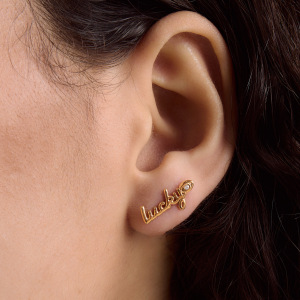 Ensembles De Colliers Pour Femmes Simple Series Simple Letter En Acier Inoxydable Étanche Couleur Or Et Zircon h5 Image4