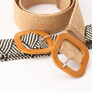 Ceinture Décorative Tissée En Pp À Rayures Unies, Style Bohème Ethnique, Série Bohème h5 Image4