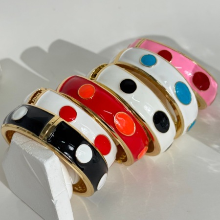 Bracelets pour femmes en alliage émaillé à forme géométrique